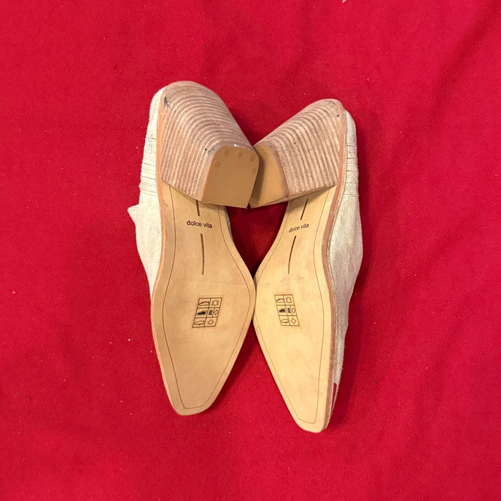 Dolce Vita Beige Suede Slip-On Shoes neon - Picture 3 of 3